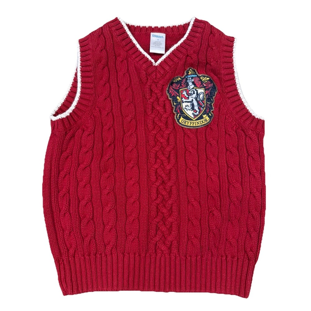 Gymboree Harry Potter Gryffindor Cable Knit‎ Sweater Vest 2007 Kids Size 5 HTF